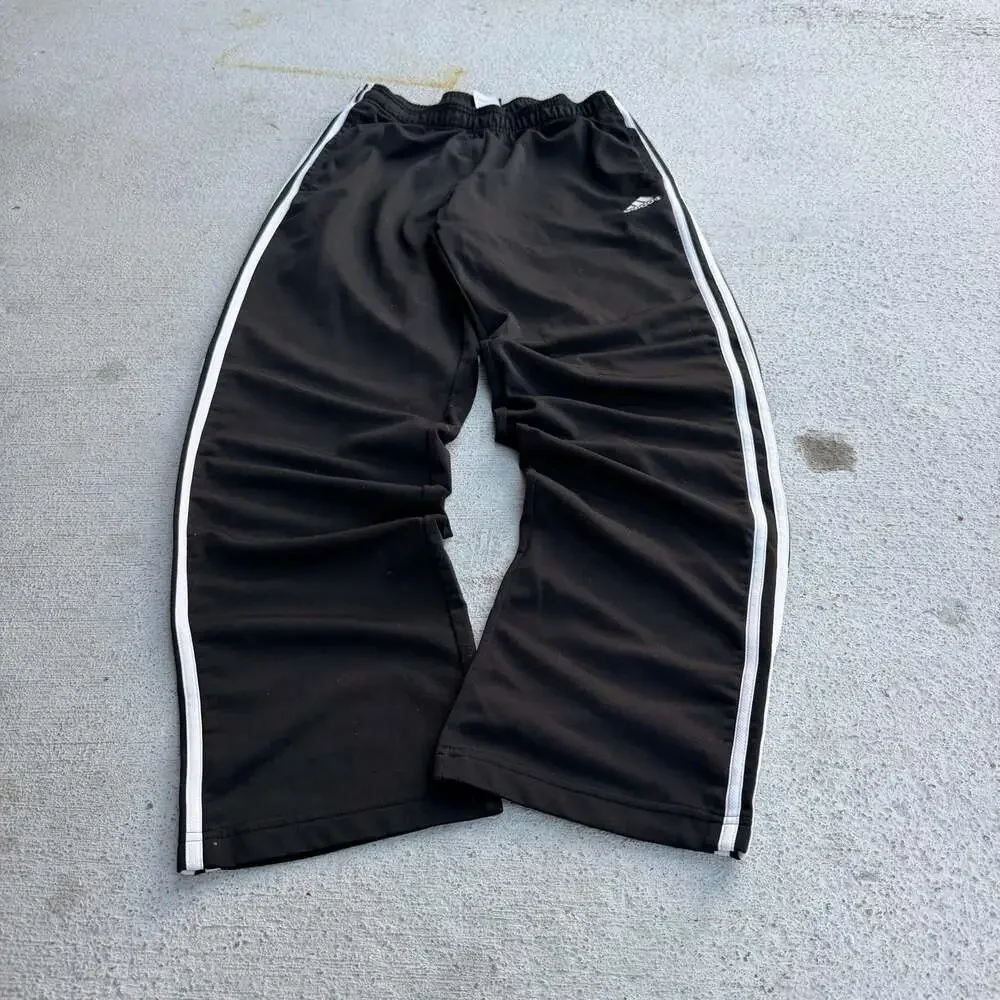 Adidas Men's Classic Black and White Tricot Track Pants